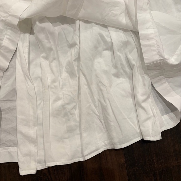 LOFT White Cotton Poplin Shirt Dress Long Sleeve Petite M - Picture 6 of 7